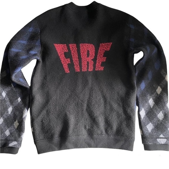 Rare Kenzo "Fire" Argyle Wool Bomber Jacket Woman's Large - Picture 2 of 8